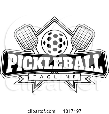 Cartoon Pickleball Design Licensed Clipart by Hit Toon