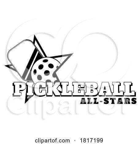 Cartoon Pickleball Design Licensed Clipart by Hit Toon