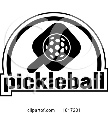 Cartoon Pickleball Design Licensed Clipart by Hit Toon