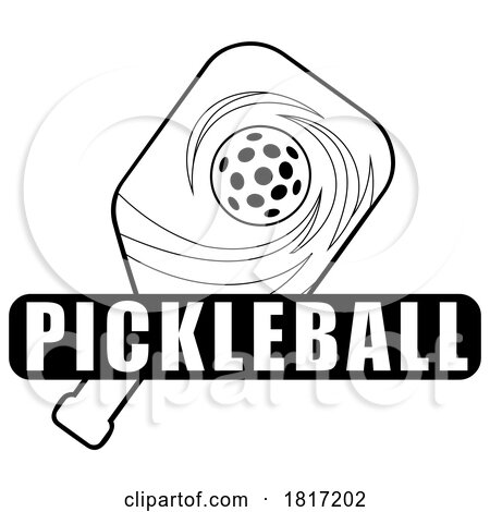 Cartoon Pickleball Design Licensed Clipart by Hit Toon