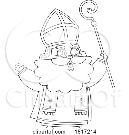 Cartoon Saint Nicholas Licensed Clipart by Hit Toon