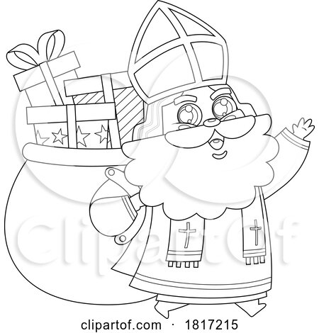 Cartoon Saint Nicholas Licensed Clipart by Hit Toon