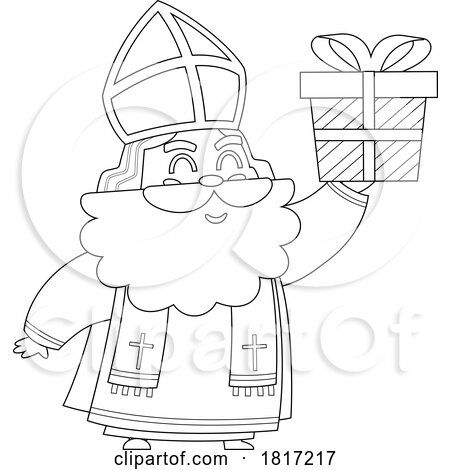 Cartoon Saint Nicholas Licensed Clipart by Hit Toon