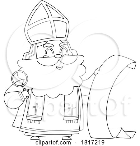 Cartoon Saint Nicholas Licensed Clipart by Hit Toon