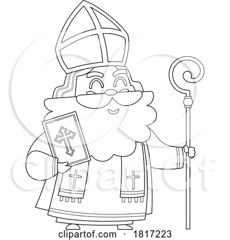 Cartoon Saint Nicholas Licensed Clipart by Hit Toon