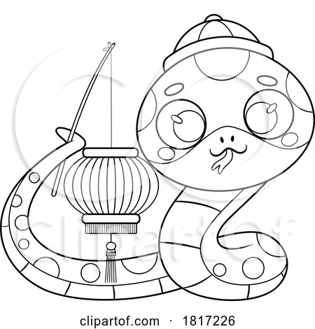 Cartoon Cute Chinese Snake Licensed Clipart by Hit Toon