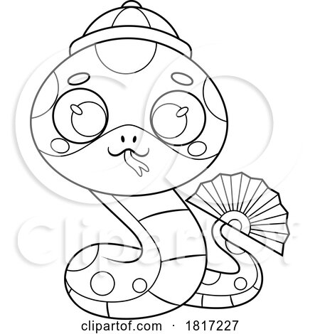 Cartoon Cute Chinese Snake Licensed Clipart by Hit Toon