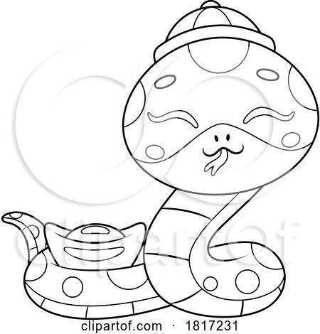 Cartoon Cute Chinese Snake Licensed Clipart by Hit Toon