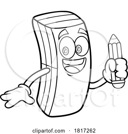 Cartoon Eraser Mascot Licensed Clipart by Hit Toon