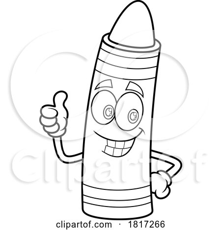 Cartoon Crayon Mascot Licensed Clipart by Hit Toon