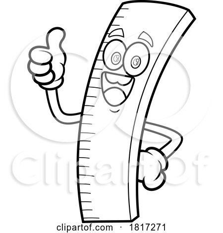 Cartoon Ruler Mascot Licensed Clipart by Hit Toon