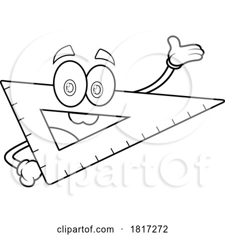 Cartoon Ruler Mascot Licensed Clipart by Hit Toon