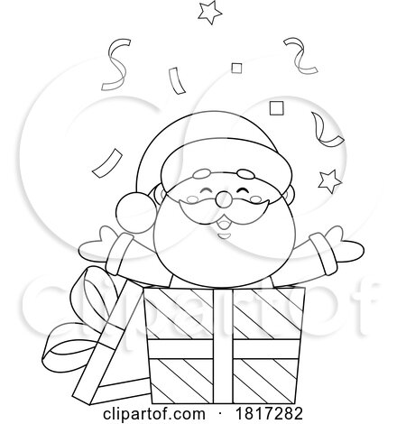 Cartoon Santa Claus Surprise Licensed Clipart by Hit Toon