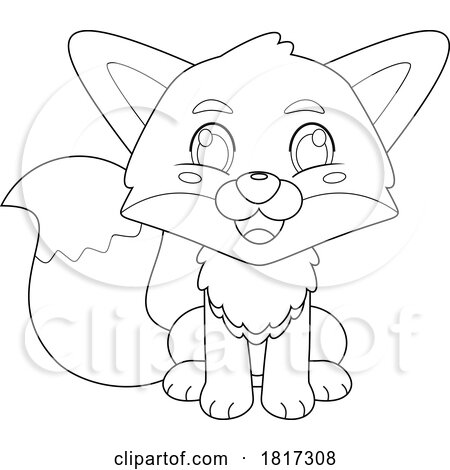 Cartoon Happy Fox Licensed Clipart by Hit Toon