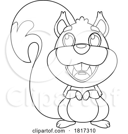 Cartoon Happy Squirrel Licensed Clipart by Hit Toon