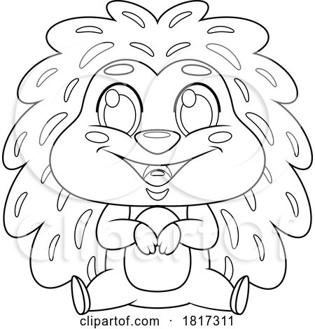 Cartoon Happy Hedgehog Licensed Clipart by Hit Toon