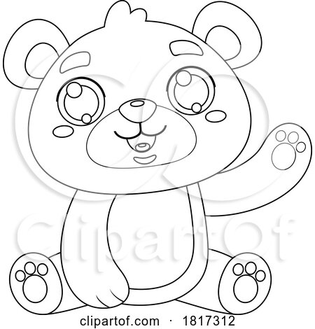 Cartoon Happy Bear Cub Licensed Clipart by Hit Toon