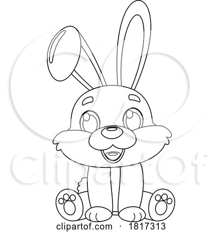 Cartoon Happy Rabbit Licensed Clipart by Hit Toon