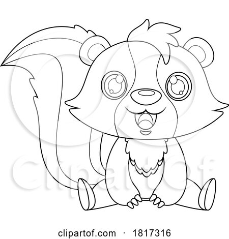 Cartoon Happy Skunk Licensed Clipart by Hit Toon