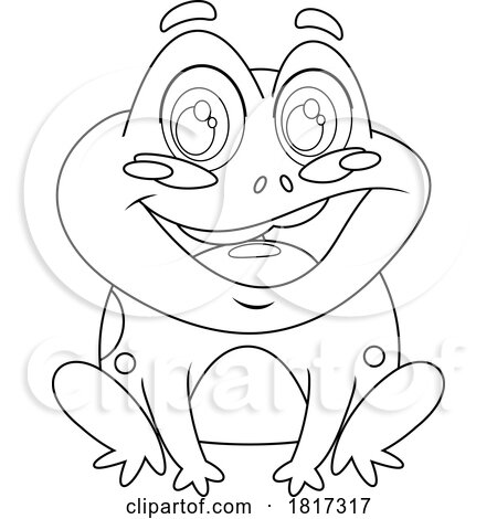 Cartoon Happy Frog Licensed Clipart by Hit Toon