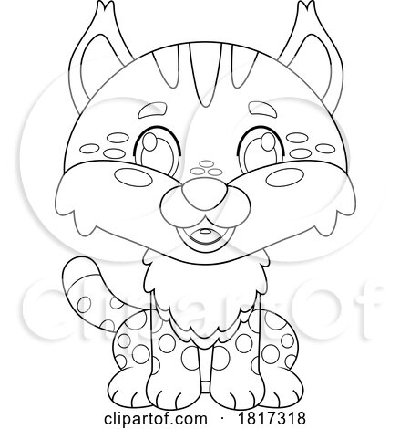 Cartoon Happy Bobcat Licensed Clipart by Hit Toon