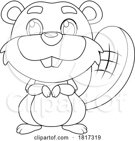 Cartoon Happy Beaver Licensed Clipart by Hit Toon