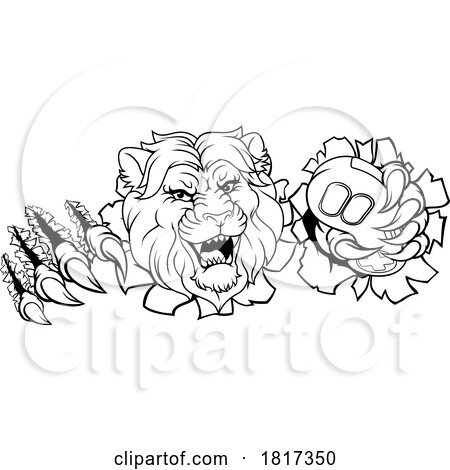 Lion Gamer Video Game Animal Sports Team Mascot by AtStockIllustration