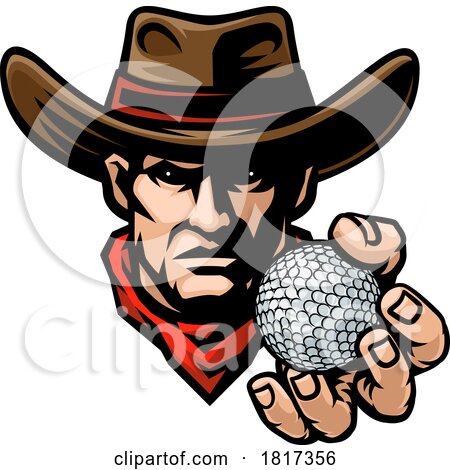 Cowboy Golf Ball Sports Team Mascot by AtStockIllustration