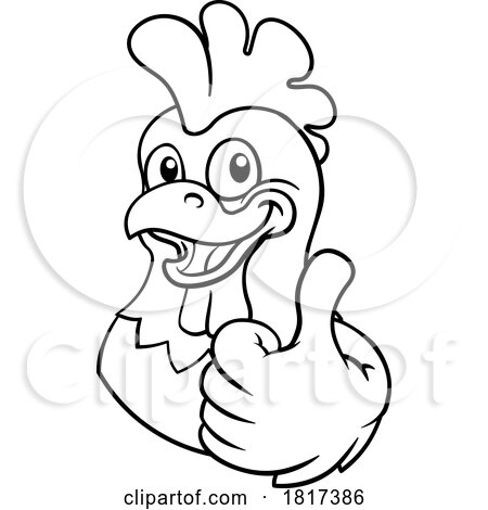 Chicken Cartoon Rooster Cockerel Bird Mascot by AtStockIllustration