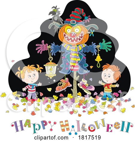 Cartoon Happy Halloween Licensed Clipart by Alex Bannykh