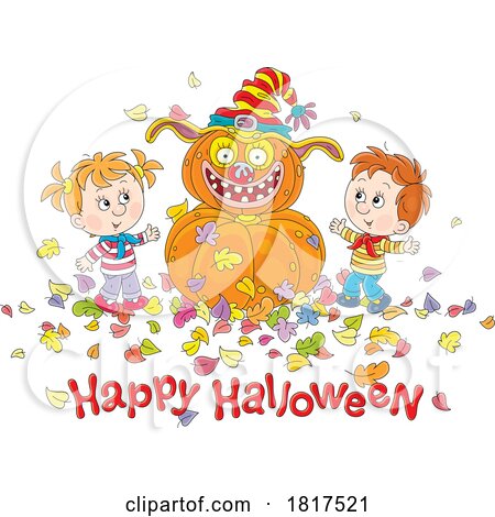 Cartoon Happy Halloween Licensed Clipart by Alex Bannykh