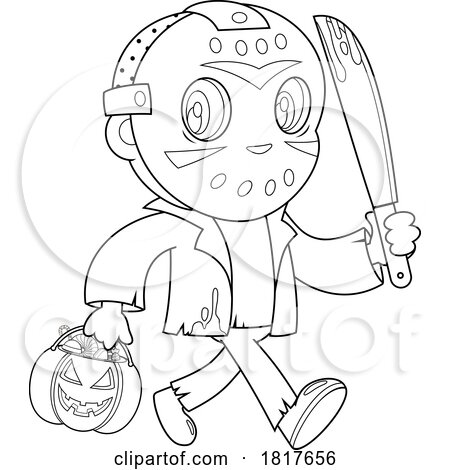 Halloween Mass Murderer Jason Licensed Clipart by Hit Toon