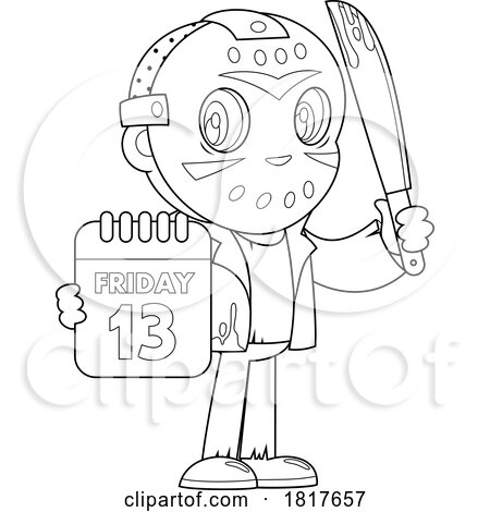 Halloween Mass Murderer Jason Licensed Clipart by Hit Toon