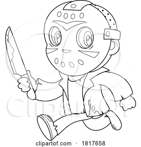 Halloween Mass Murderer Jason Licensed Clipart by Hit Toon