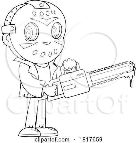 Halloween Mass Murderer Jason Licensed Clipart by Hit Toon