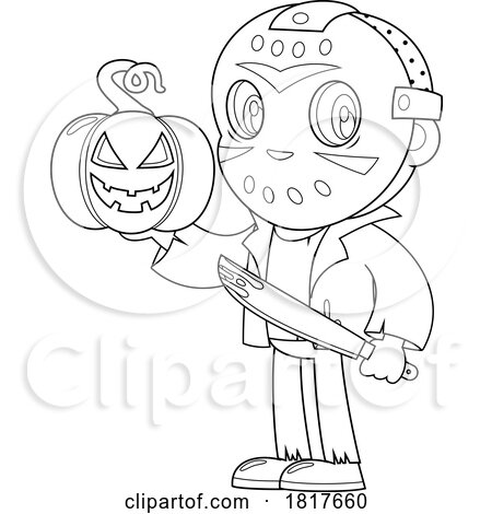 Halloween Mass Murderer Jason Licensed Clipart by Hit Toon