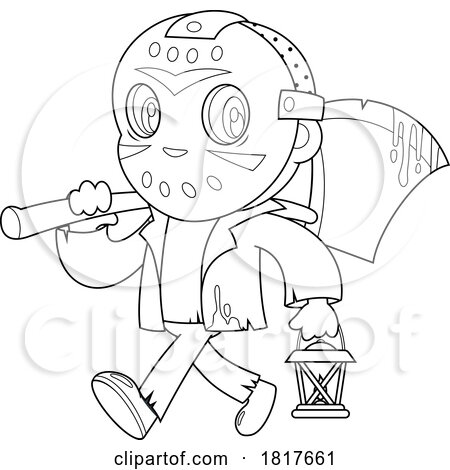 Halloween Mass Murderer Jason Licensed Clipart by Hit Toon