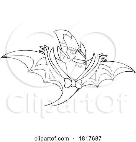 Flying Vampire Licensed Clipart by Hit Toon