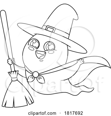 Halloween Ghost Witch Licensed Clipart by Hit Toon