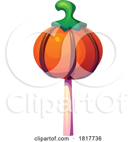 Halloween Pumpkin Cake Pop Licensed Clipart by Vector Tradition SM