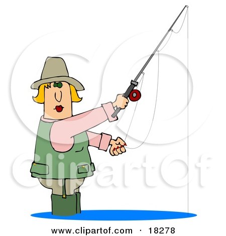 Royalty-Free (RF) Fishing Pole Clipart, Illustrations, Vector Graphics #1