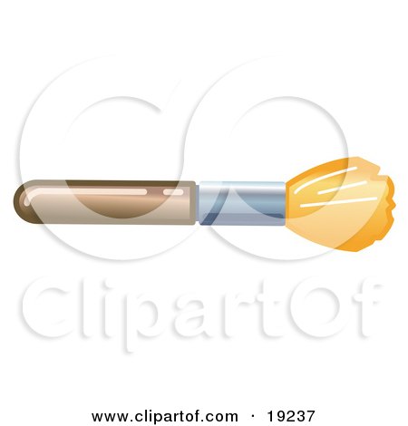Clipart Illustration of a Cosmetics Applicator Brush Used For Blush Or Powder by AtStockIllustration