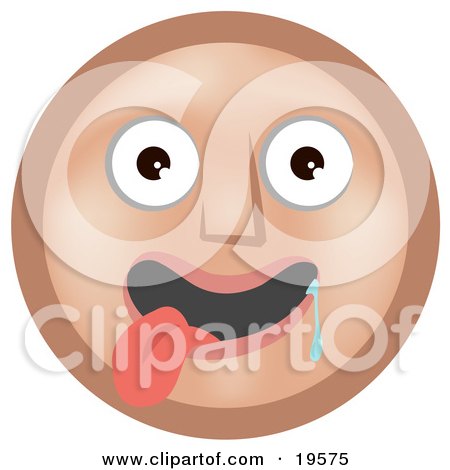 Infatuated Tan Smiley Face Hanging Its Tongue Out And Drooling Over A Pretty Smiley Posters, Art Prints