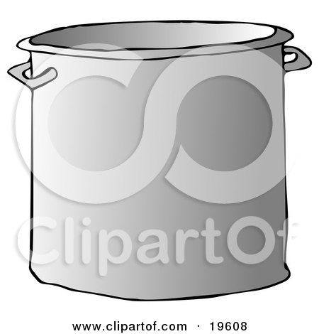 Clipart Illustration of an Aluminum Stockpot in a Kitchen by djart