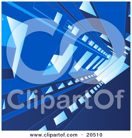 Clipart Illustration of a Background of Blue Lines and Open Spaces by Tonis Pan