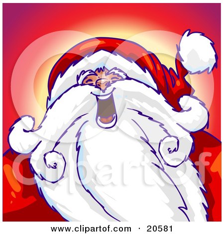 Clipart Illustration of St Nicholas Laughing And Having A Good Jolly Time by Tonis Pan