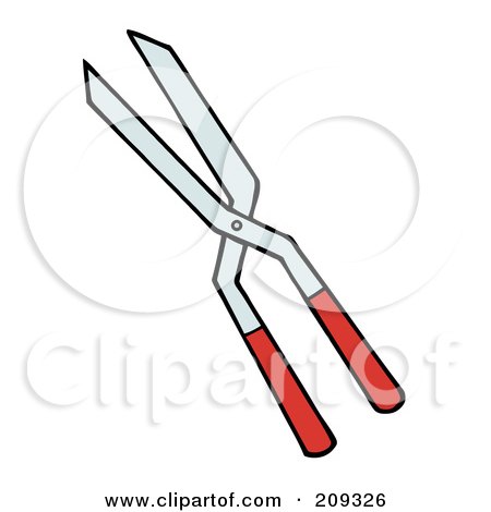 Royalty-Free (RF) Clipart Illustration of Gardeners Pruners by Hit Toon