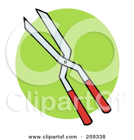 Royalty-Free (RF) Clipart Illustration of a Pair of Gardeners Pruners by Hit Toon