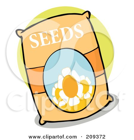 Royalty-Free (RF) Clipart Illustration of a Packet Of Flower Seeds by Hit Toon