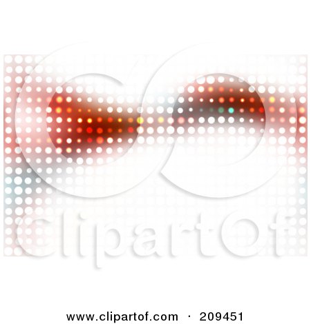 Royalty-Free (RF) Clipart Illustration of a Bright White And Red Halftone Dot Background by Arena Creative